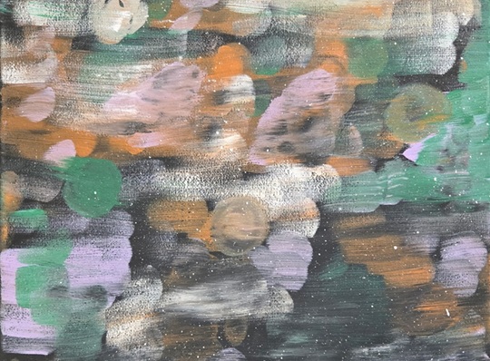 spotted abstract painting